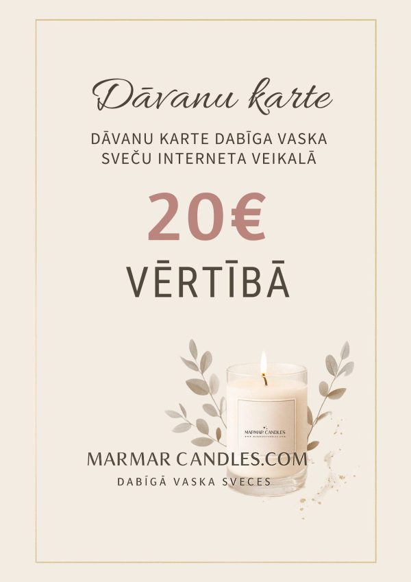 Dāvanu karte 20 eur vērtībā