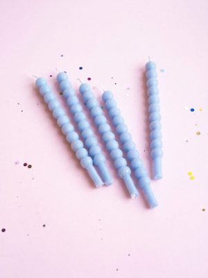 Dzimšanas dienas svecīte "Pērlītes" kūkām un tortēm, Ice Blue zils, 11cm