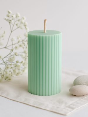 menta-bisu-vaska-ilgi-degosa-stavsvece-10cm Ilgi degoša bišu vaska stāvsvece 10 cm | Mētra