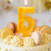 ciparu-sveces-tortei-dzimsanas-diena-cipars-5 Dabīgā vaska ciparu svece "5" tortēm un kūkām