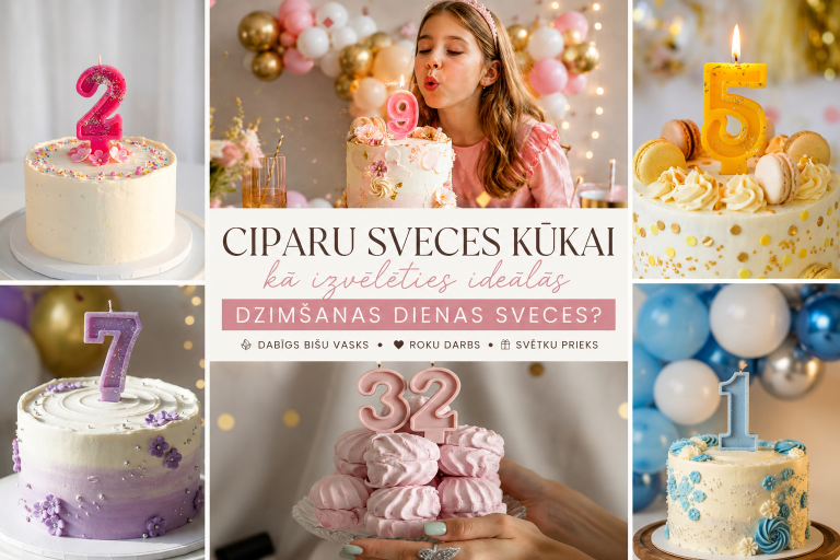 ciparu sveces uz dzimšanas dienas tortes