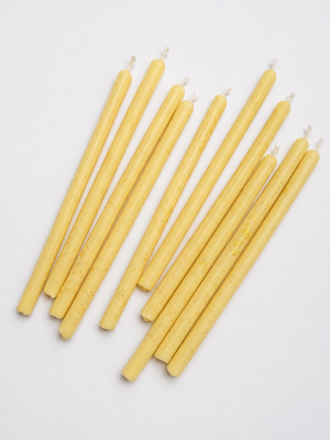 Dabīgā vaska tortes sveces Butter Yellow tonī